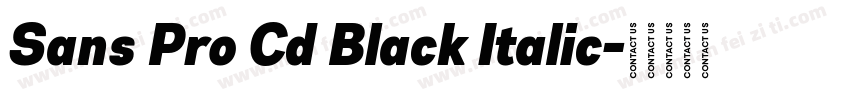 Sans Pro Cd Black Italic字体转换